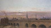 Henry George Hine,RI Railway Line at Camden Town (mk46) oil painting